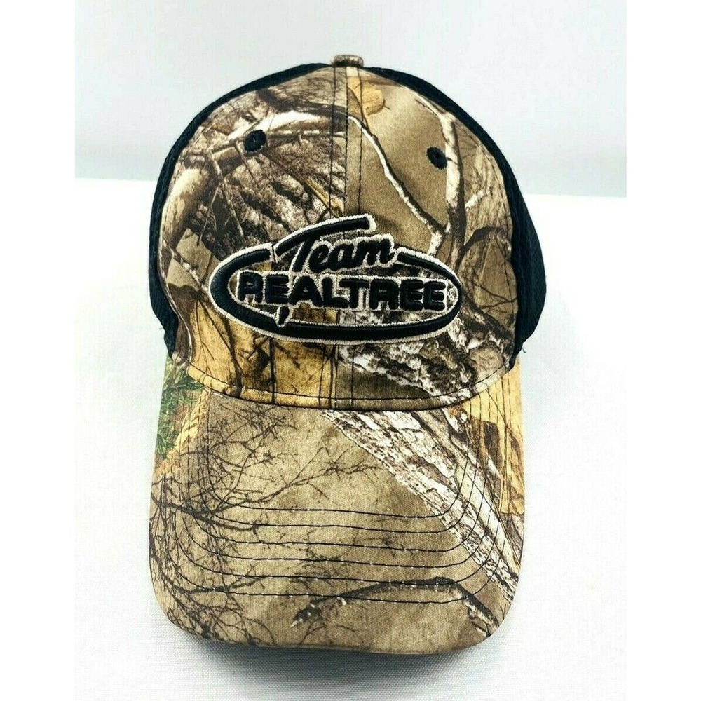 Team RealTree Hunting Camo Mesh Outdoor Baseball Fitted Cap S/M Trucker Hat